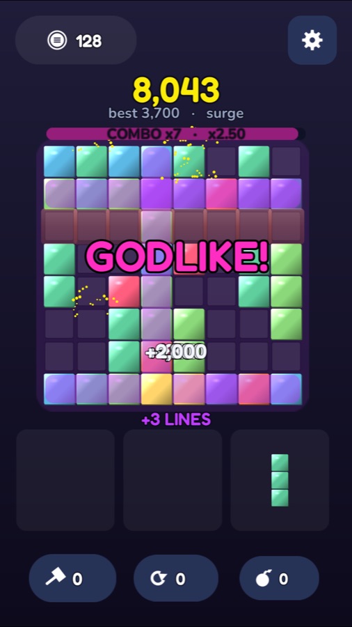 Tessera during a combo surge