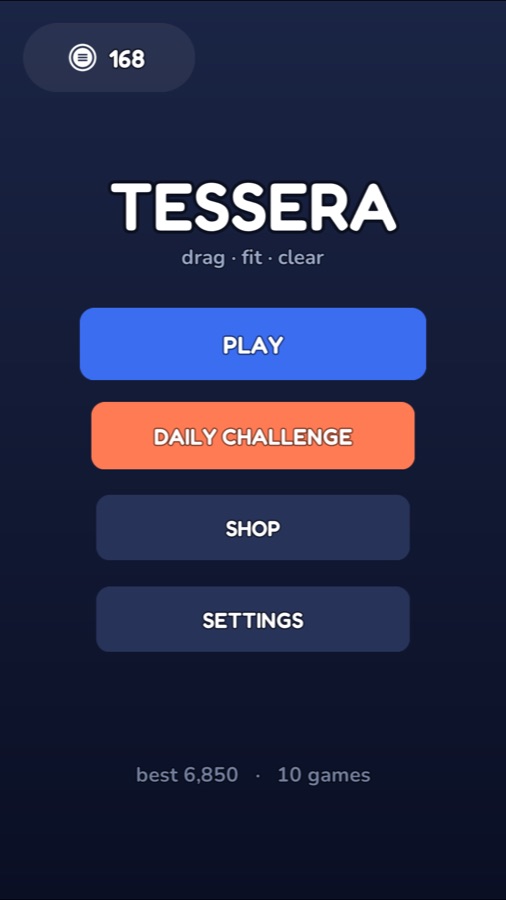 Tessera main menu